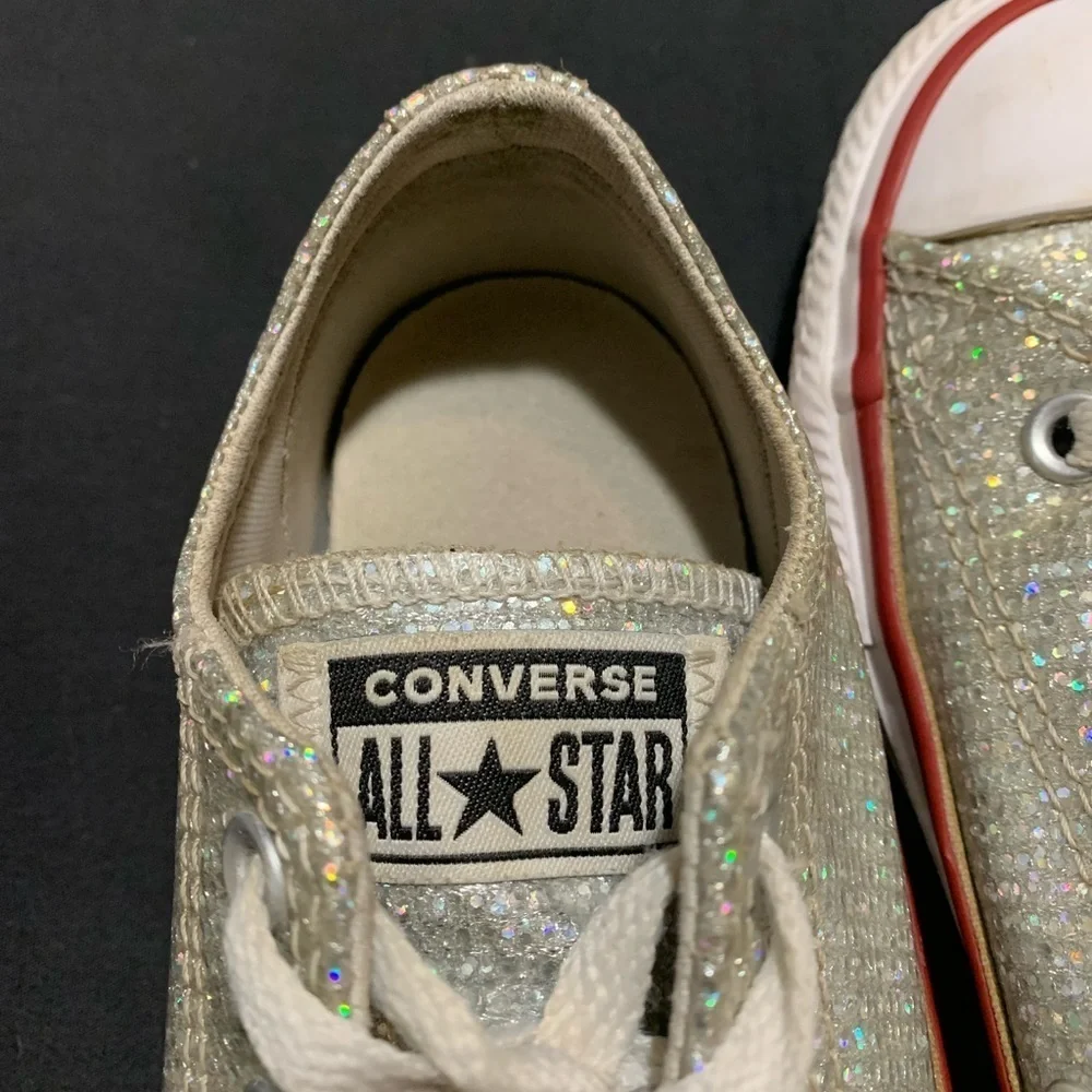 Converse Girls Glittered Sneakers  Size 2